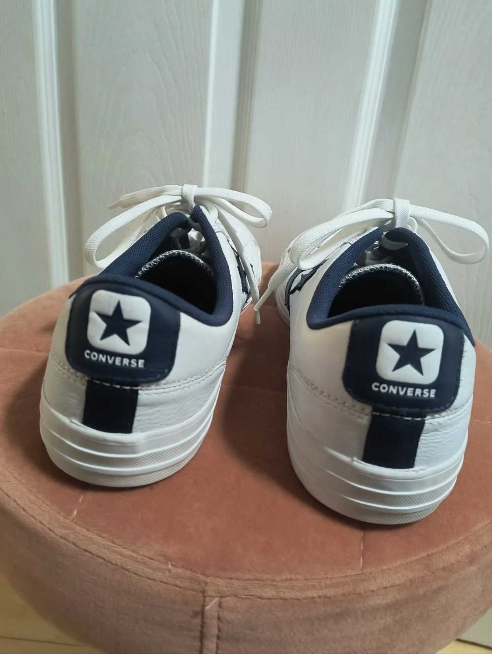 Converse Star Player Leather OX - 159740/White/Navy/White Size 12 - Picture 6 of 8